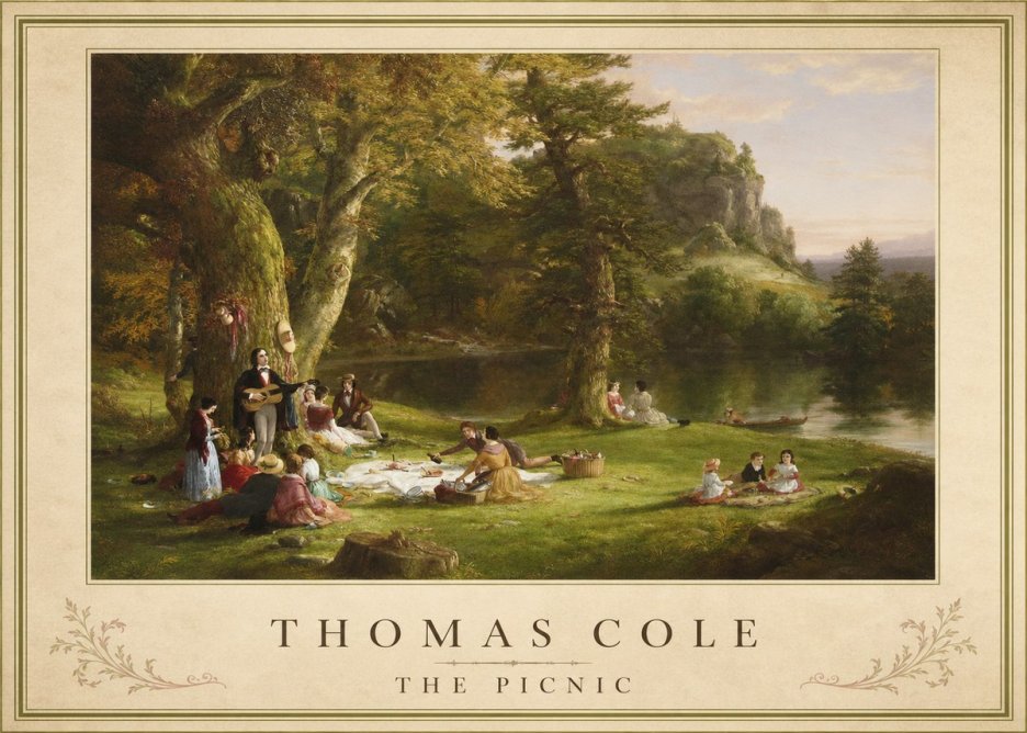 Thomas Cole The Picnic No5 - Plakát