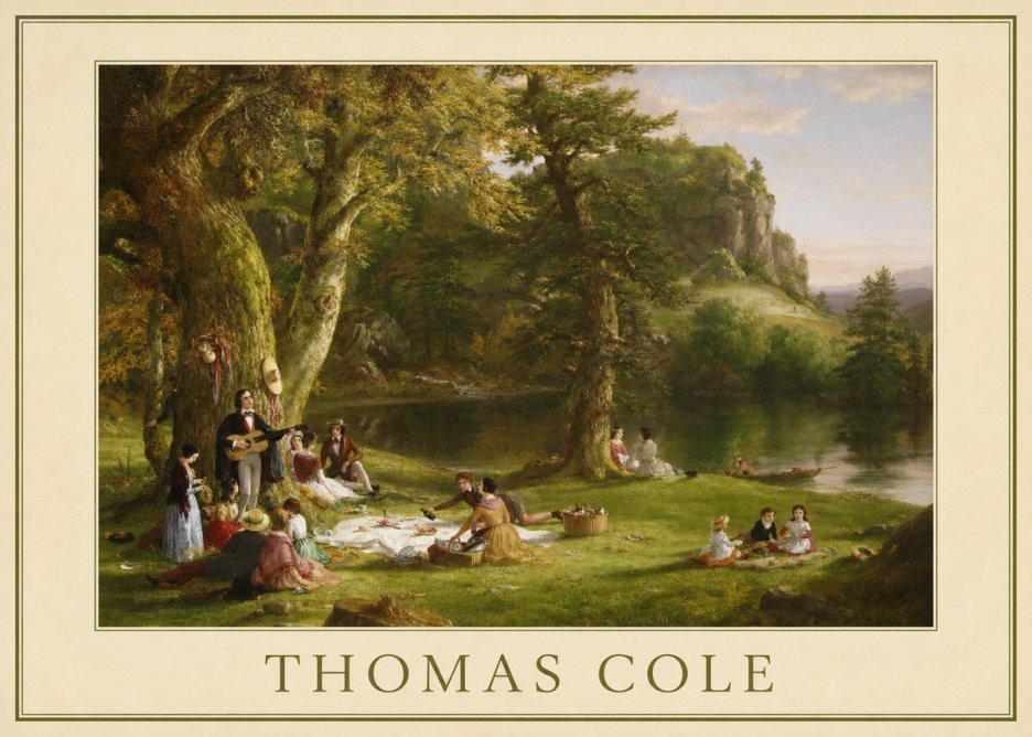 Thomas Cole The Picnic No6 - Plakát