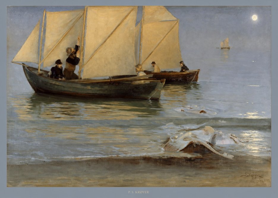 P.S. Krøyer A Ray Washed Ashore No5 - Plakát