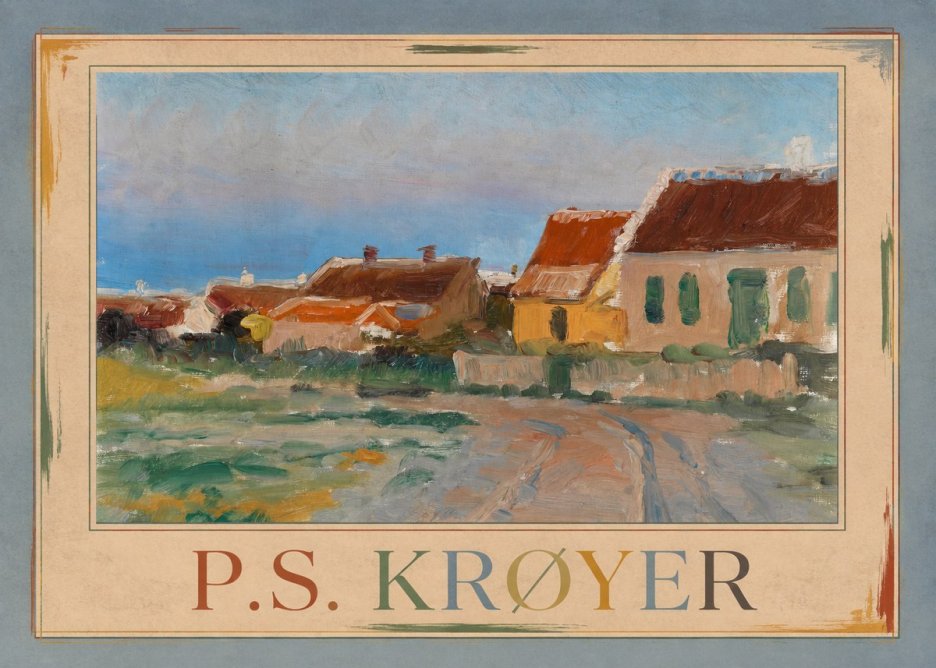 P.S. Krøyer Houses in Skagen No1 - Plakát