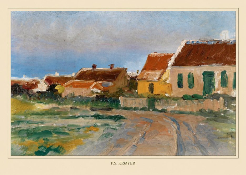 P.S. Krøyer Houses in Skagen No4 - Plakát