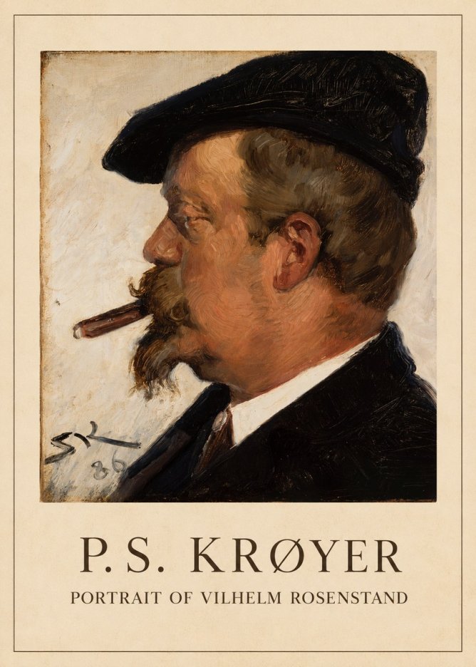 P.S. Krøyer Portrait of Vilhelm Rosenstand No1 - Plakát