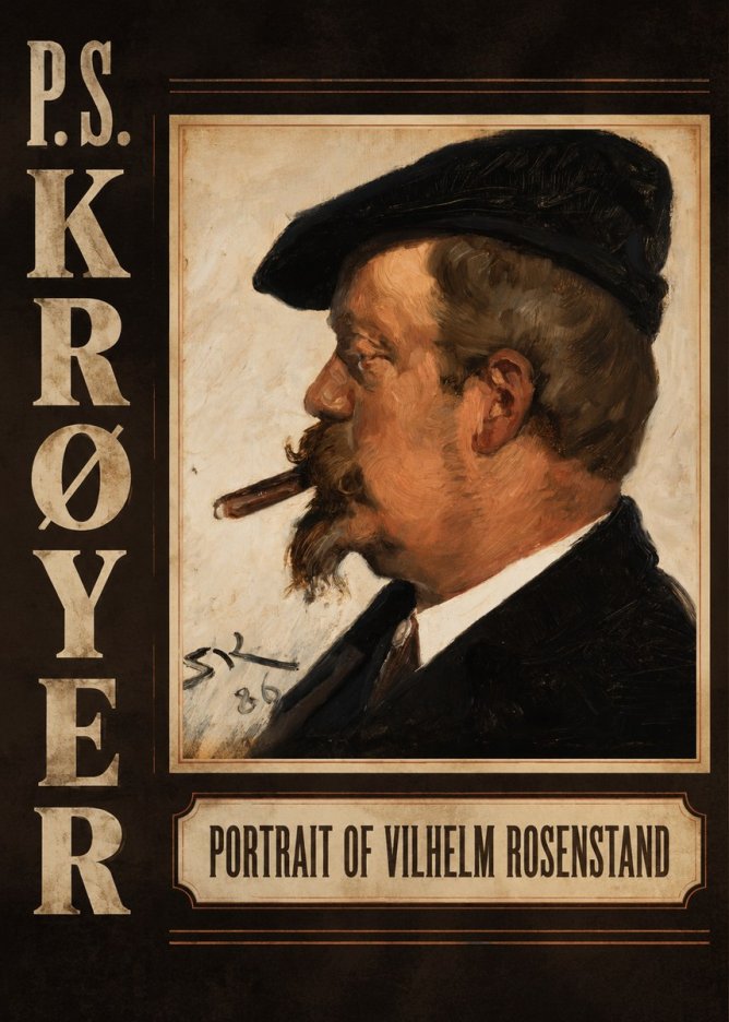 P.S. Krøyer Portrait of Vilhelm Rosenstand No5 - Plakát