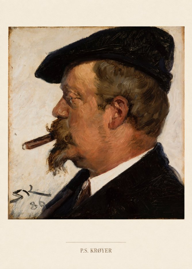 P.S. Krøyer Portrait of Vilhelm Rosenstand No6 - Plakát