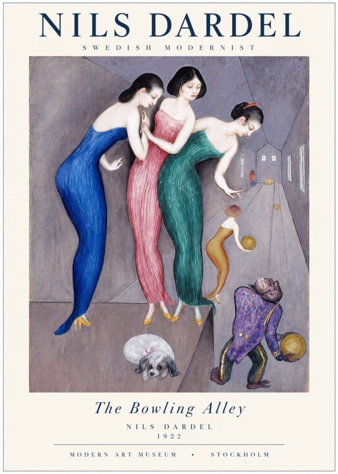 Nils Dardel Three Graces No2 - Plakát