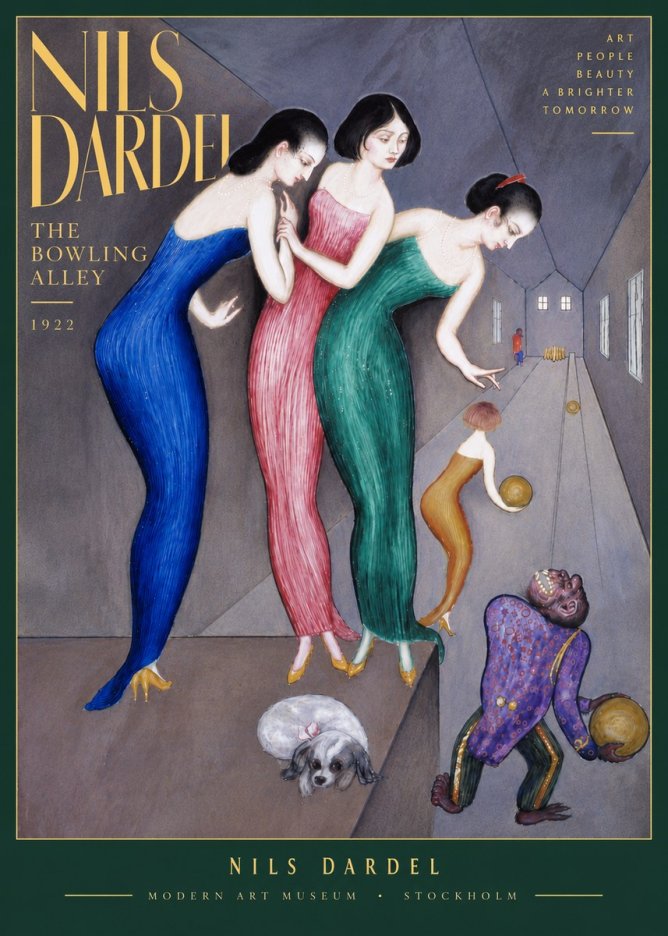 Nils Dardel Three Graces No6 - Plakát