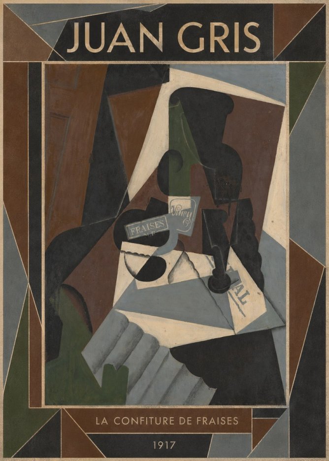 Juan Gris La Confiture De Fraises No1 - Plakát