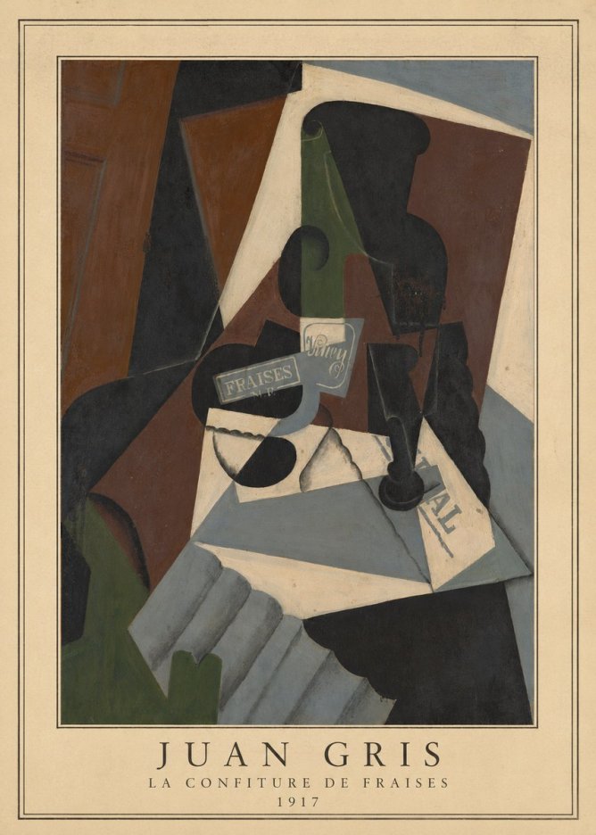 Juan Gris La Confiture De Fraises No4 - Plakát