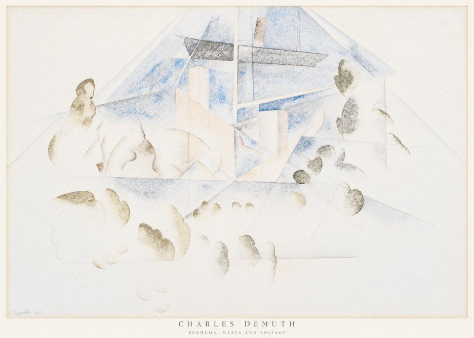 Charles Demuth Bermuda, Masts and Foliage No6 - Plakát