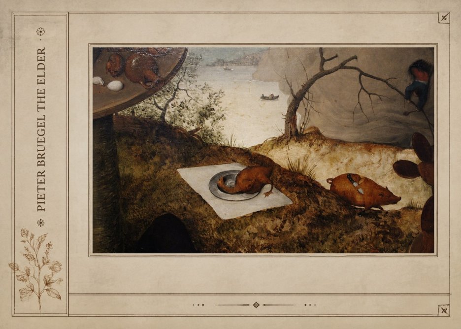 Pieter Bruegel The Pig Is Stabbed No2 - Plakát