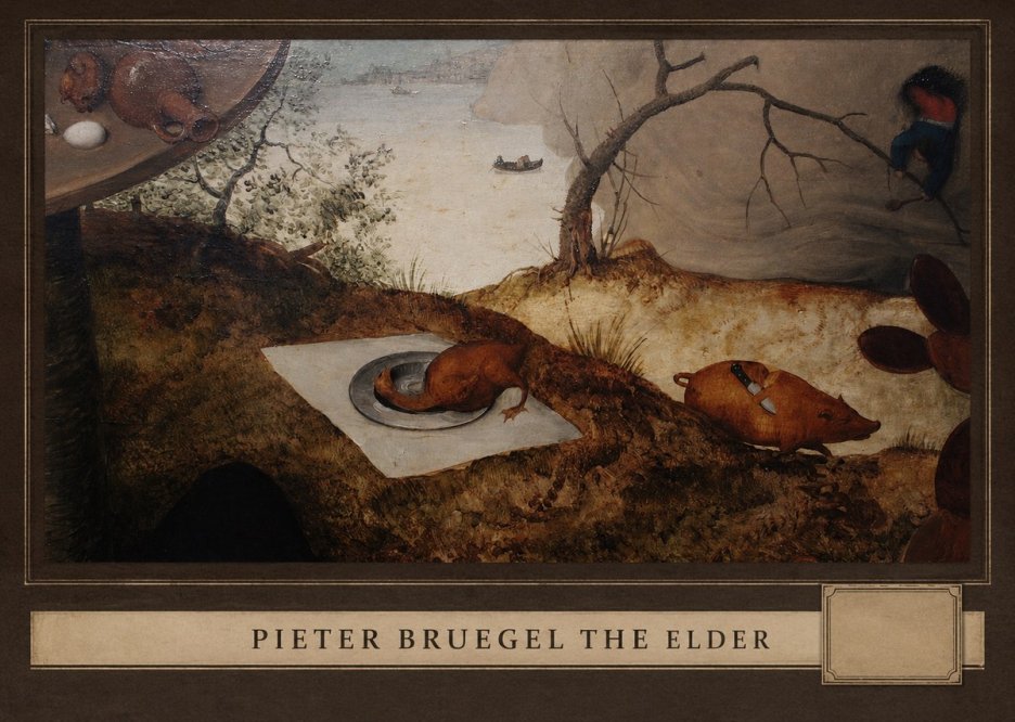 Pieter Bruegel The Pig Is Stabbed No3 - Plakát