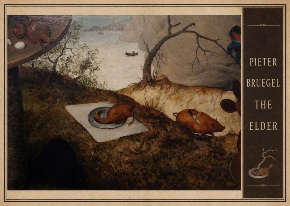 Pieter Bruegel The Pig Is Stabbed No4 - Plakát