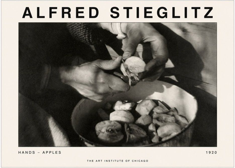 Alfred Stieglitz Hands - Apples No1 - Plakát
