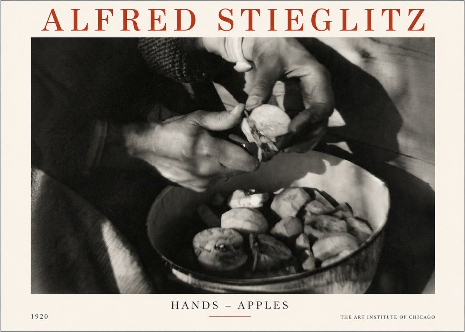 Alfred Stieglitz Hands - Apples No3 - Plakát