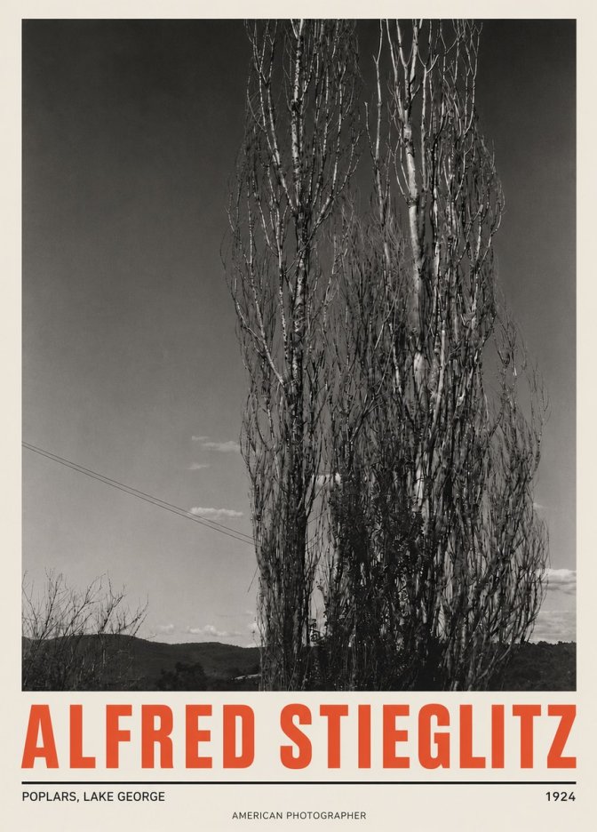 Alfred Stieglitz Trees - Lake George, 1921 No5 - Plakát