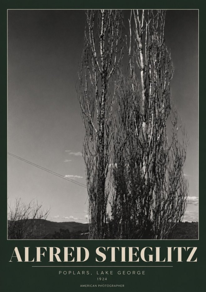Alfred Stieglitz Trees - Lake George, 1921 No6 - Plakát