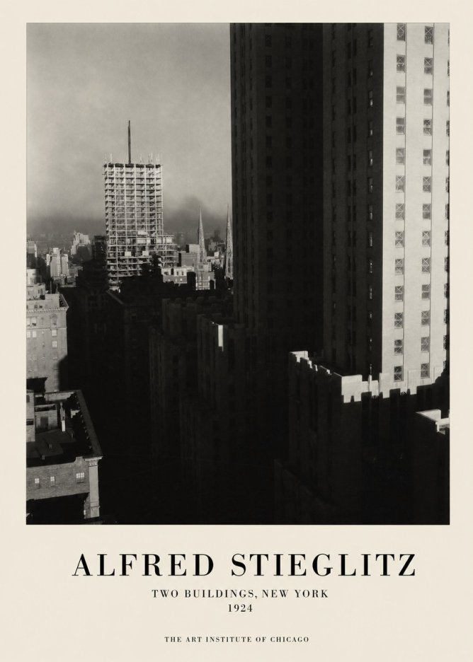 Alfred Stieglitz Two Buildings, New York No1 - Plakát