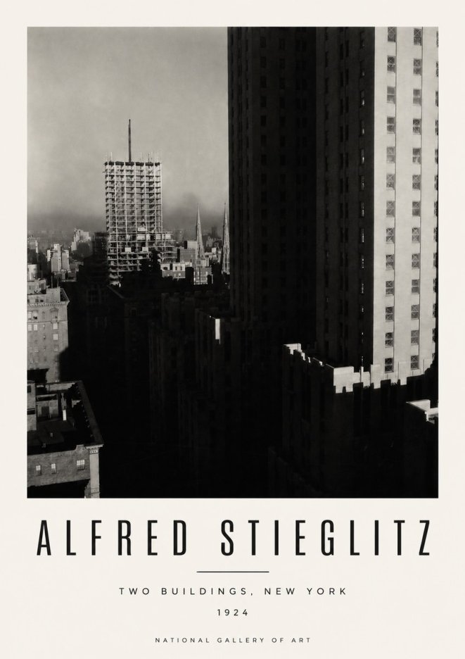 Alfred Stieglitz Two Buildings, New York No4 - Plakát