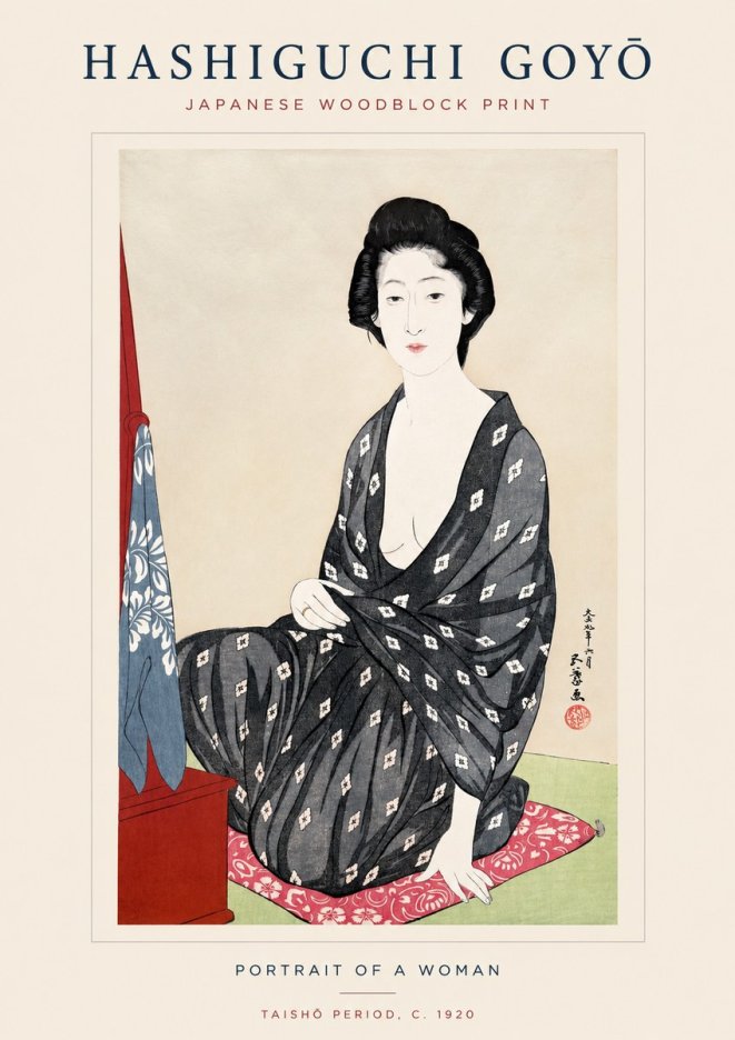 Hashiguchi Goyō Portrait of a Woman No1 - Plakát