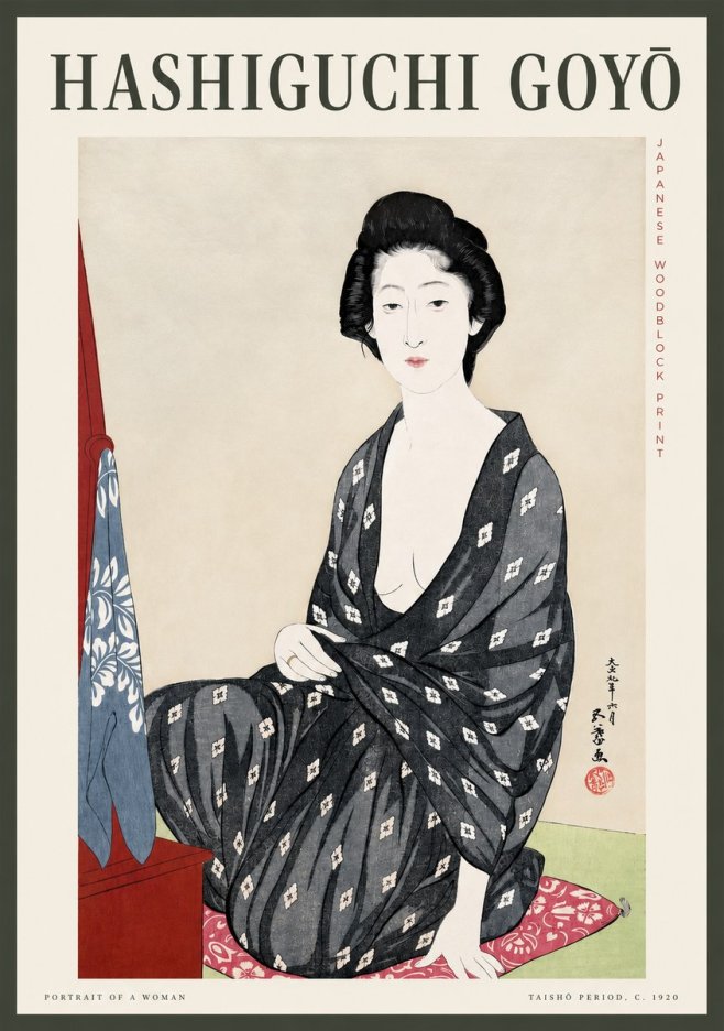 Hashiguchi Goyō Portrait of a Woman No2 - Plakát