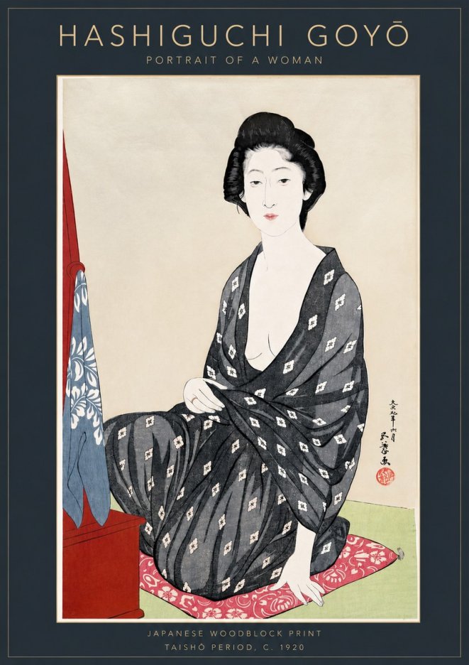 Hashiguchi Goyō Portrait of a Woman No3 - Plakát