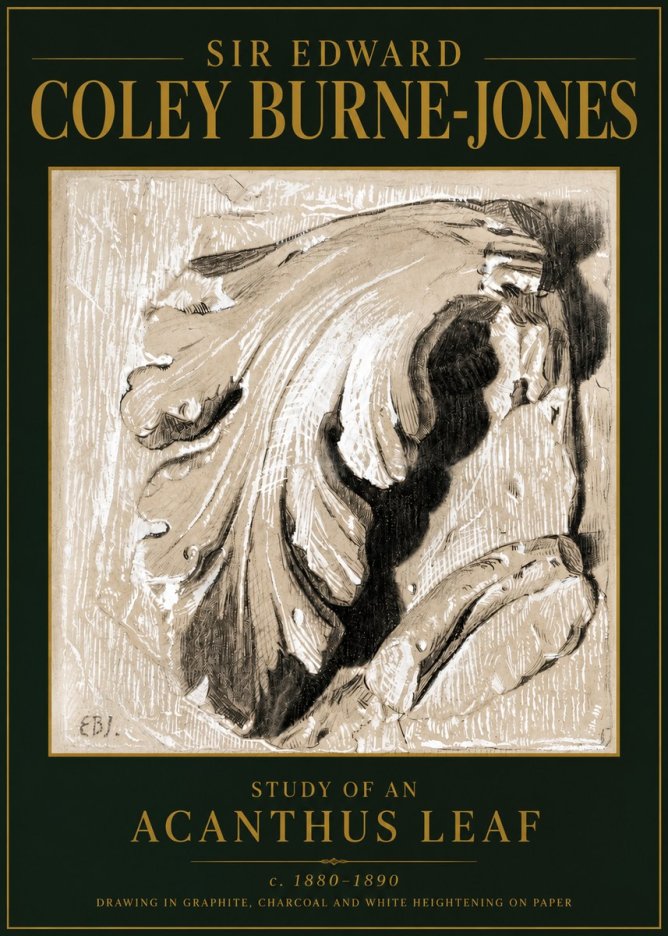 Edward Burne-Jones Study of an Acanthus Leaf No5 - Plakát