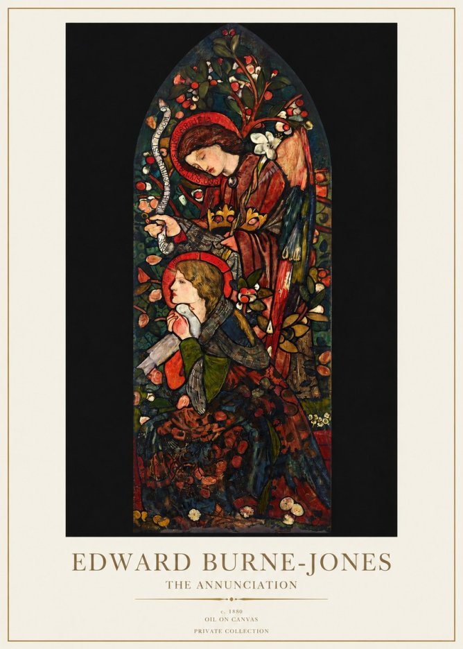 Edward Burne-Jones The Annunciation I No1 - Plakát