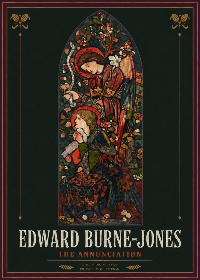 Edward Burne-Jones The Annunciation I No2 - Plakát