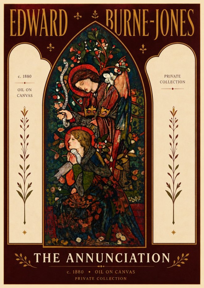 Edward Burne-Jones The Annunciation I No6 - Plakát