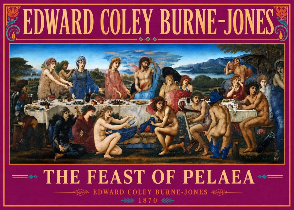 Edward Burne-Jones The Feast of Pelaea No5 - Plakát
