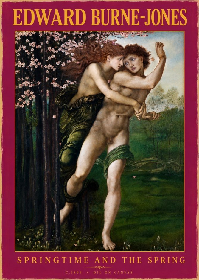 Edward Burne-Jones Springtime and the Spring No3 - Plakát