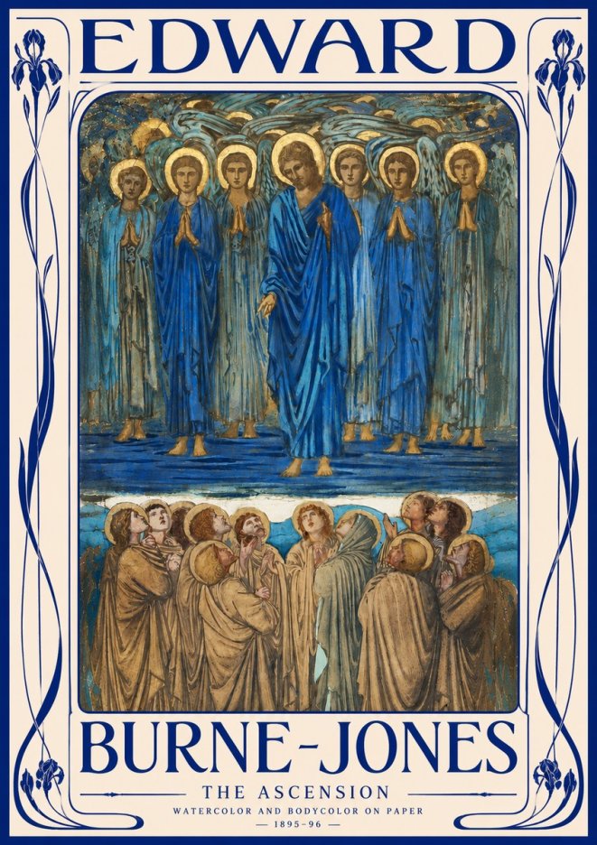 Edward Burne-Jones The Ascension No3 - Plakát