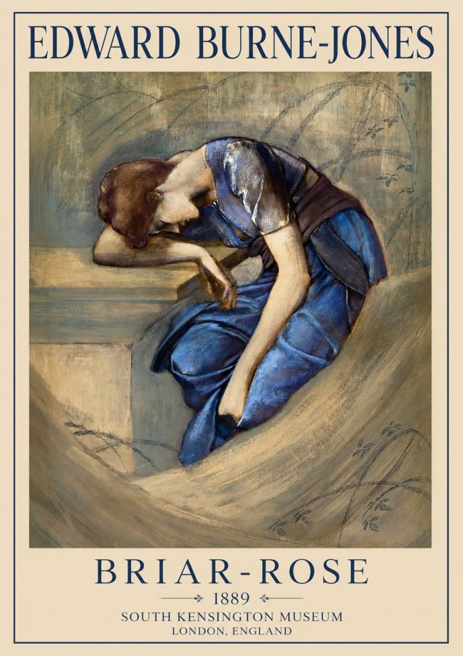 Edward Burne-Jones Briar-rose No1 - Plakát