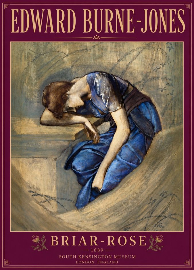 Edward Burne-Jones Briar-rose No3 - Plakát