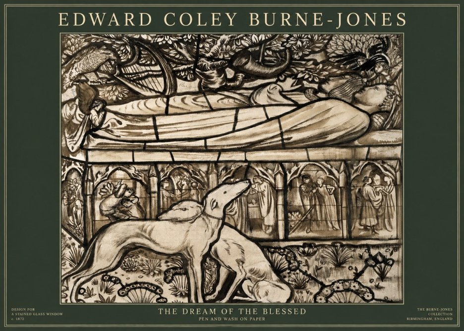 Edward Burne-Jones The Dream of the Blessed No1 - Plakát