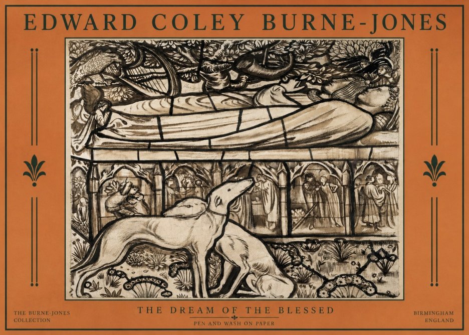 Edward Burne-Jones The Dream of the Blessed No2 - Plakát