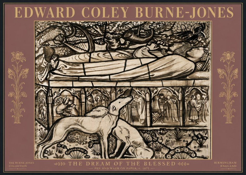 Edward Burne-Jones The Dream of the Blessed No6 - Plakát