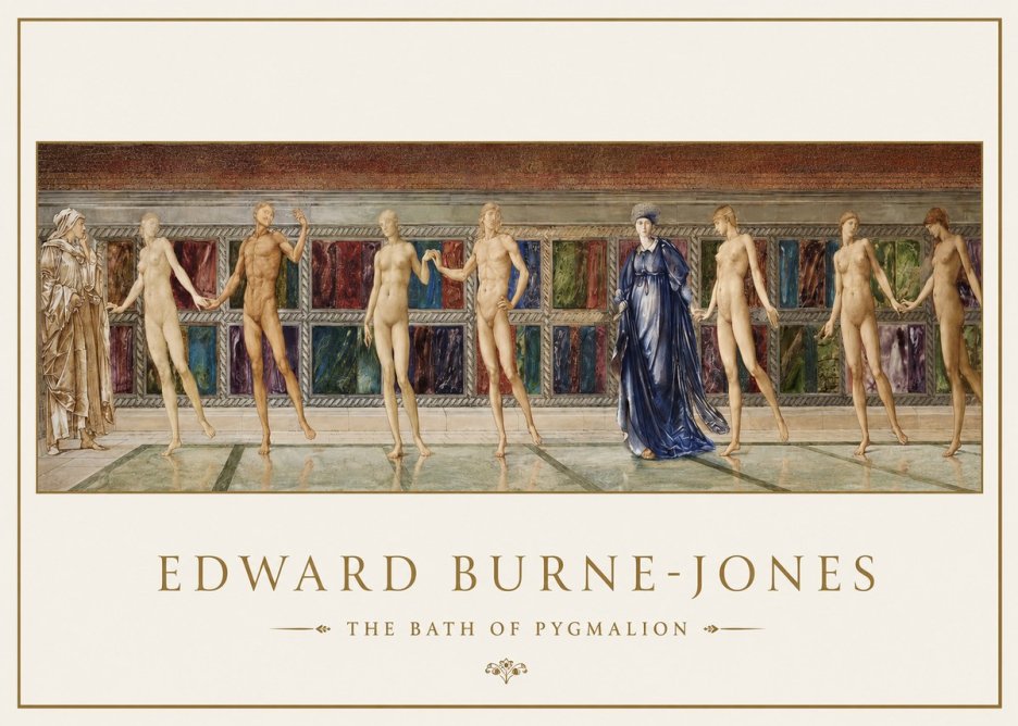 Edward Burne-Jones The Bath of Pygmalion No1 - Plakát
