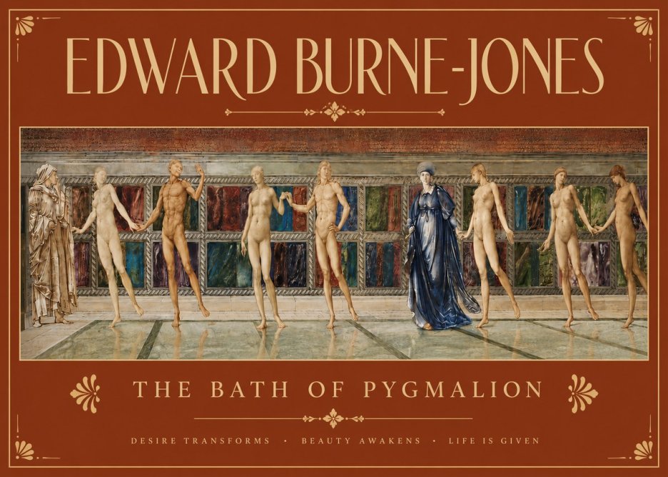 Edward Burne-Jones The Bath of Pygmalion No4 - Plakát