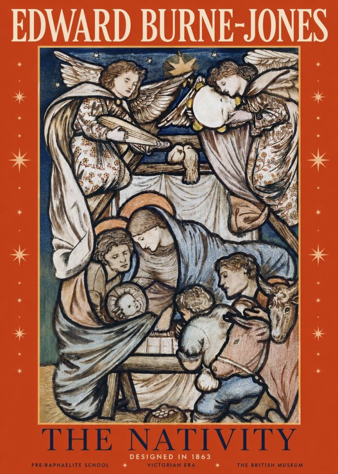 Edward Burne-Jones The Nativity No2 - Plakát