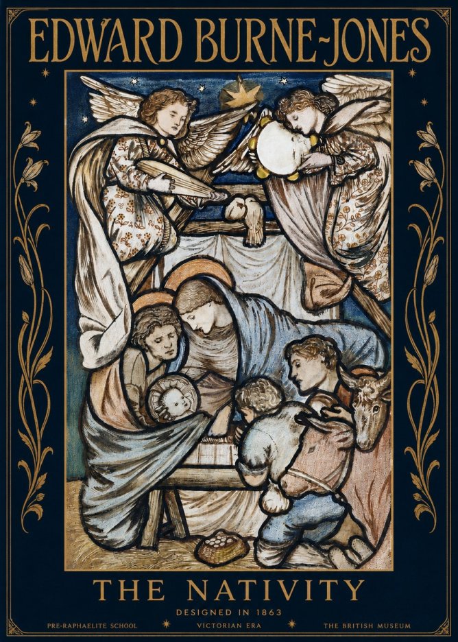 Edward Burne-Jones The Nativity No3 - Plakát