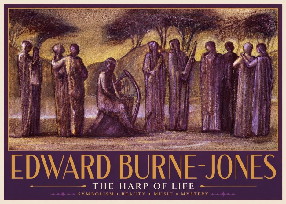 Edward Burne-Jones The Harp of Life No3 - Plakát