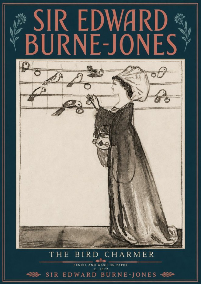 Edward Burne-Jones The Bird Charmer No4 - Plakát