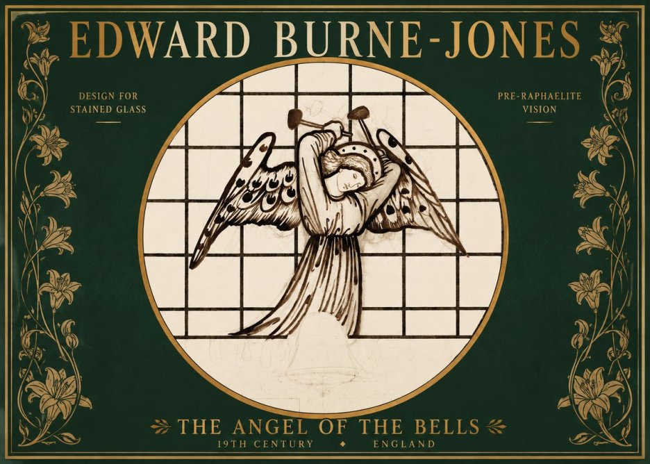 Edward Burne-Jones The Angel of the Bells No2 - Plakát