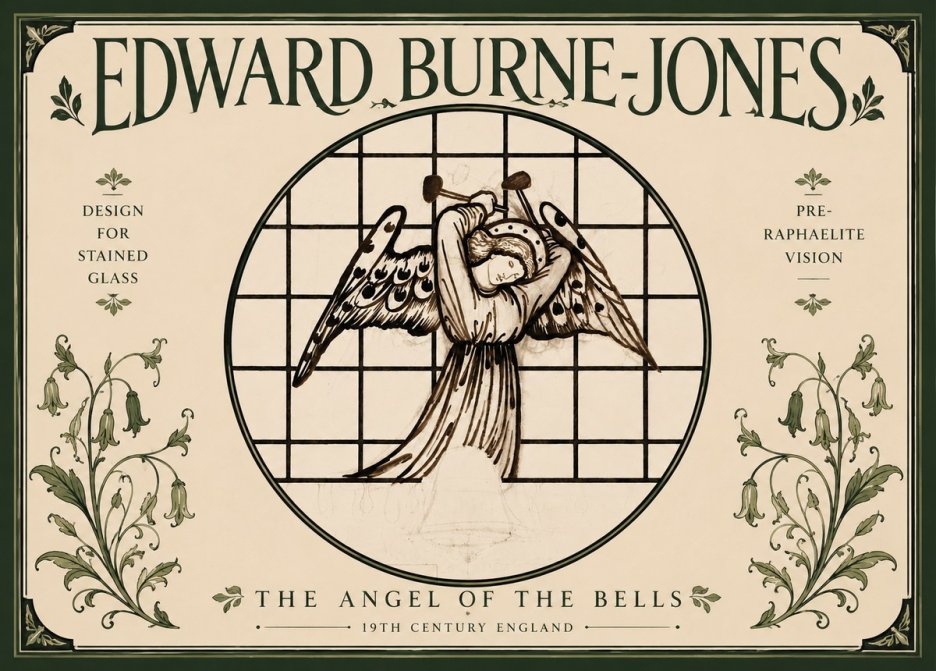 Edward Burne-Jones The Angel of the Bells No5 - Plakát
