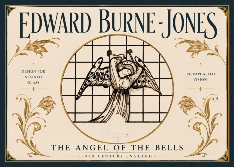 Edward Burne-Jones The Angel of the Bells No6 - Plakát