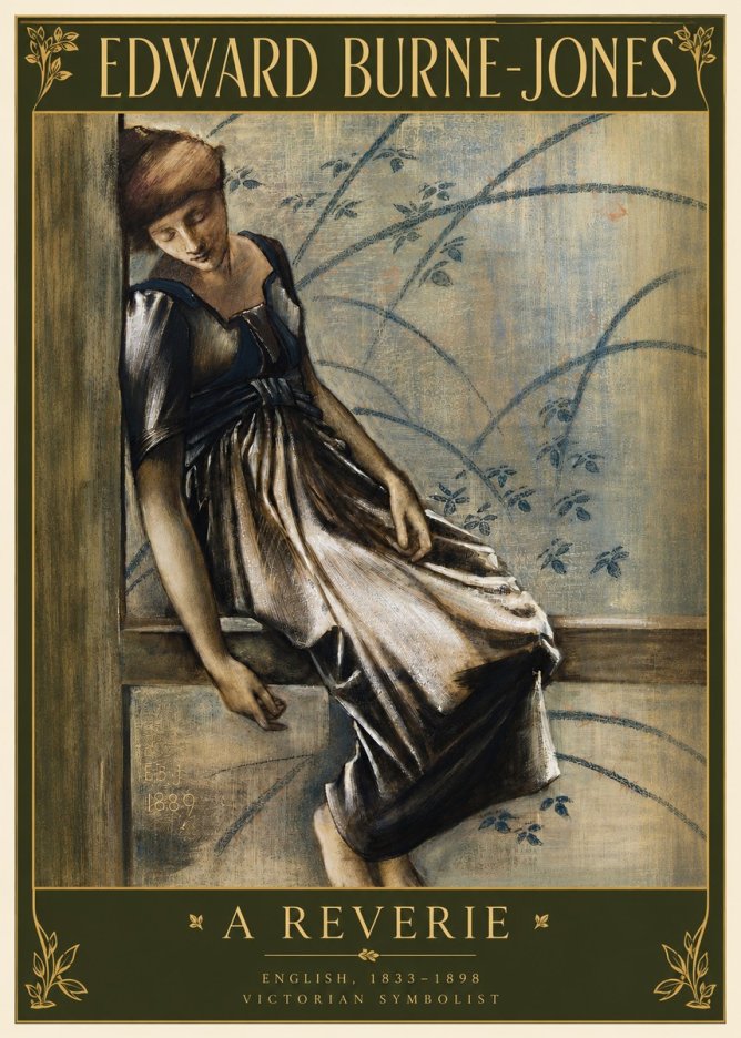 Edward Burne-Jones A Reverie No3 - Plakát