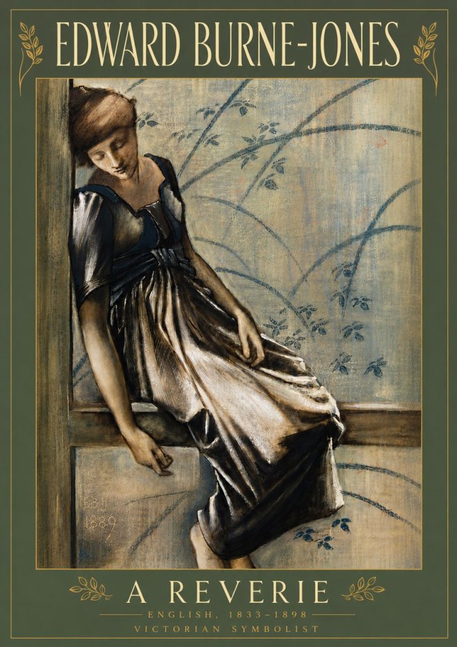 Edward Burne-Jones A Reverie No6 - Plakát