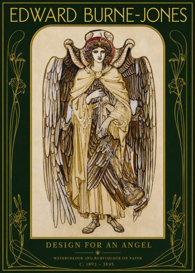 Edward Burne-Jones Design for an Angel No2 - Plakát