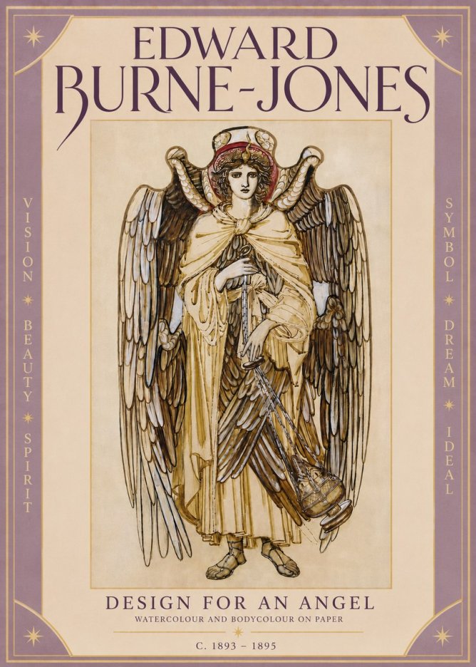 Edward Burne-Jones Design for an Angel No3 - Plakát